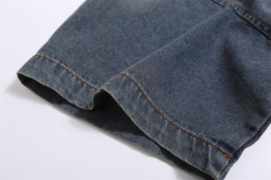 Camisa Denim Punk de Manga Corta para Hombre - Image 26