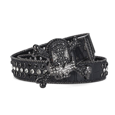 Cinturón Hip Hop Decorativo con Hebilla Negra y Incrustaciones de Diamantes de Imitación - Image 53