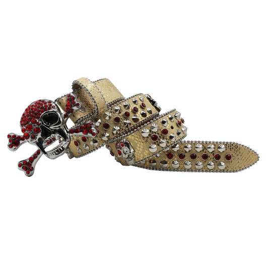 Cinturón Mujer Y2K con Incrustaciones de Diamantes y Patrón de Serpiente - Image 82