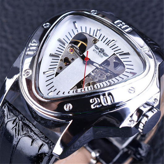 Reloj Mecánico Automático Hombre Diseño Triangular Hueco Esfera Grande - Image 9