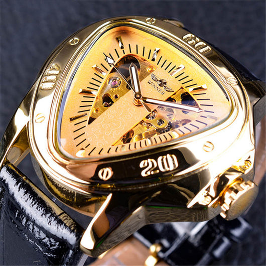Reloj Mecánico Automático Hombre Diseño Triangular Hueco Esfera Grande - Image 13