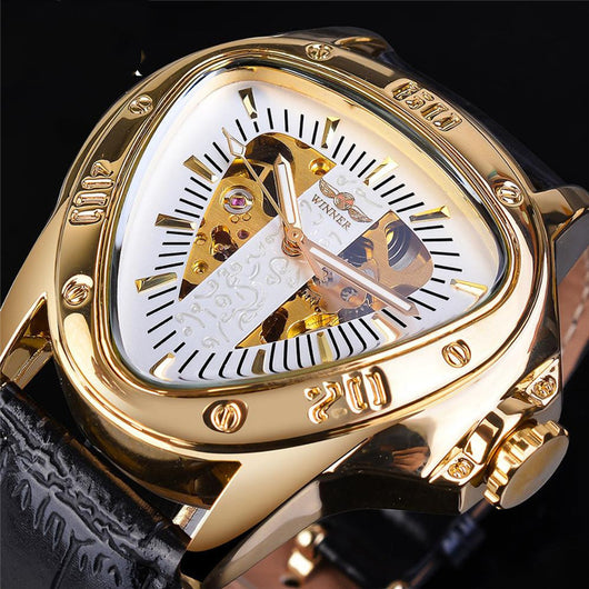 Reloj Mecánico Automático Hombre Diseño Triangular Hueco Esfera Grande - Image 15