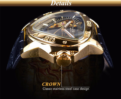 Reloj Mecánico Automático Hombre Diseño Triangular Hueco Esfera Grande - Image 21