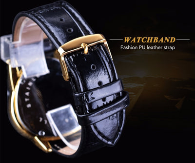 Reloj Mecánico Automático Hombre Diseño Triangular Hueco Esfera Grande - Image 24