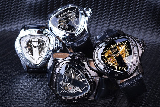 Reloj Mecánico Automático Hombre Diseño Triangular Hueco Esfera Grande - Image 28