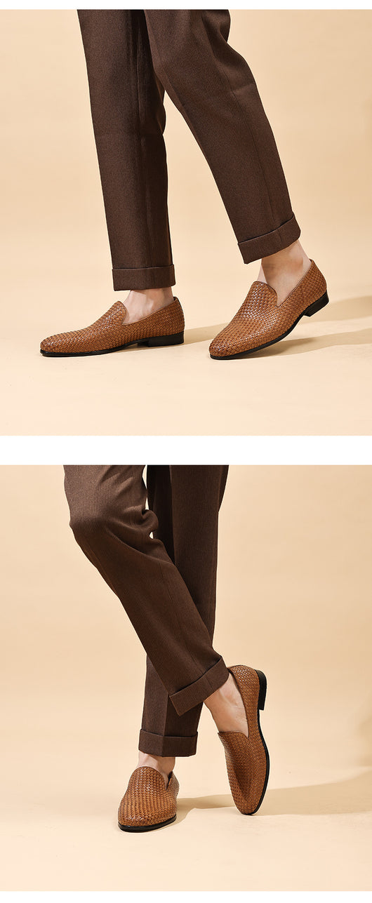 Zapatos de Cuero Tejido para Hombre - Slip-on Ejecutivo - Image 17