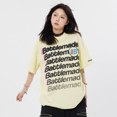 Camiseta Unisex con Estampado de Letras - Manga Corta - Image 38