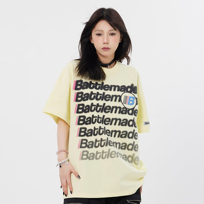 Camiseta Unisex con Estampado de Letras - Manga Corta - Image 41