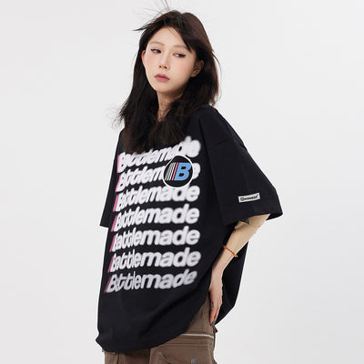 Camiseta Unisex con Estampado de Letras - Manga Corta - Image 42
