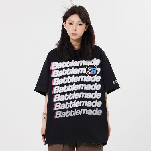 Camiseta Unisex con Estampado de Letras - Manga Corta - Image 45
