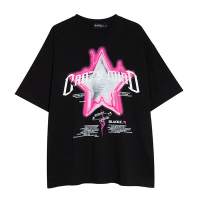 Playera Estampada con Estrella de Cinco Puntas para Hombre - Image 22