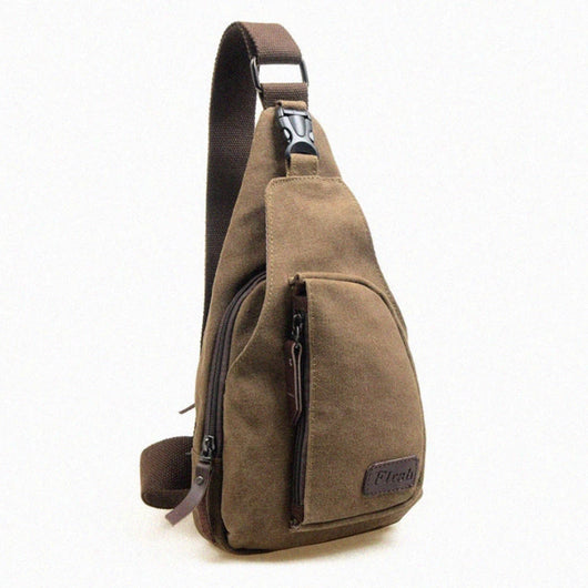 Bolsa Bandolera de Lona para Hombre - Mochila Pecho Casual - Image 5