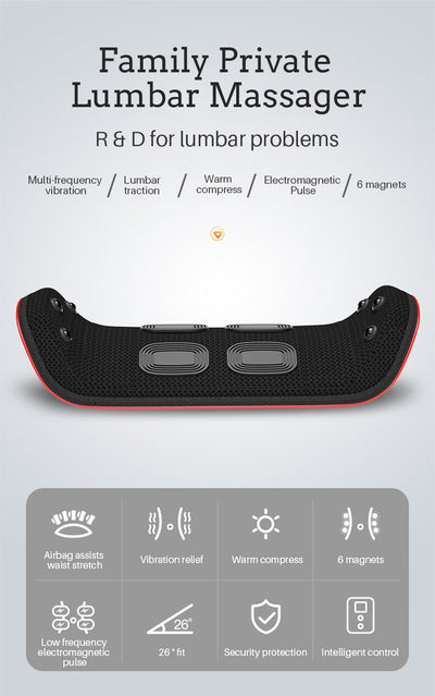 Dispositivo de Tracción Lumbar Eléctrico con Masaje Vibrador para Alivio de Espalda - Image 12