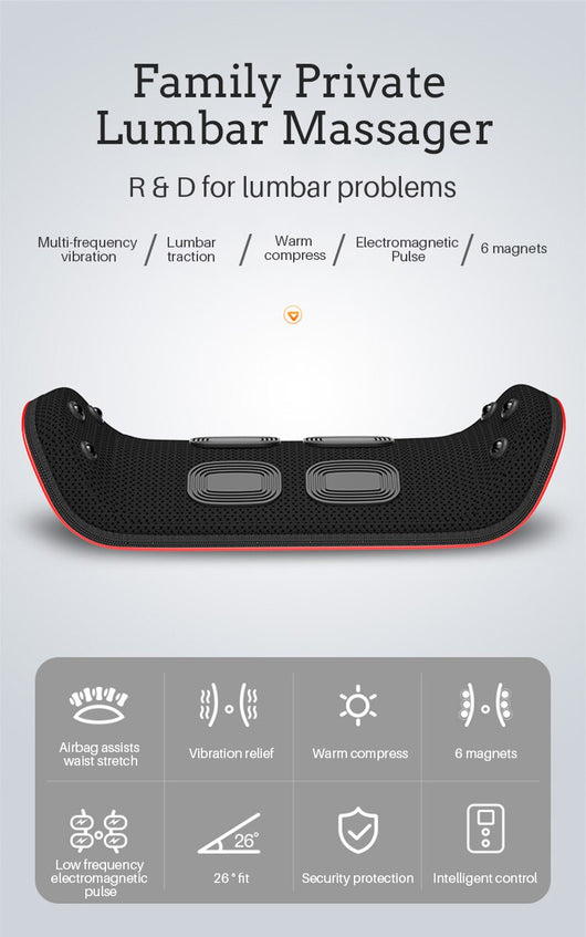 Dispositivo de Tracción Lumbar Eléctrico con Masaje Vibrador para Alivio de Espalda - Image 12