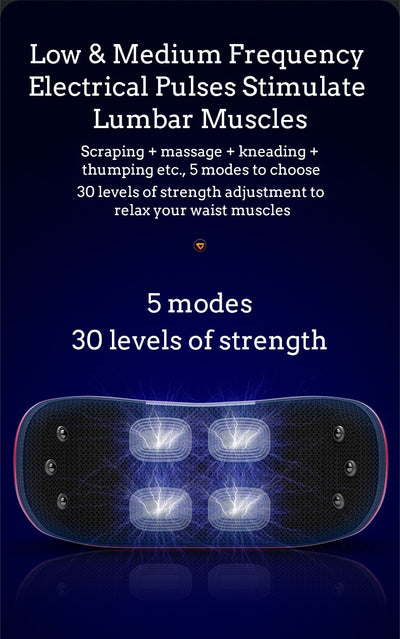 Dispositivo de Tracción Lumbar Eléctrico con Masaje Vibrador para Alivio de Espalda - Image 19