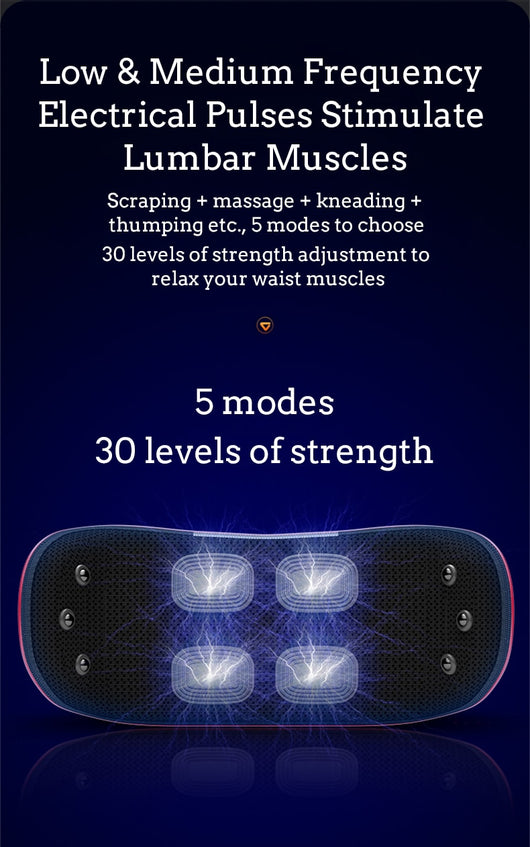 Dispositivo de Tracción Lumbar Eléctrico con Masaje Vibrador para Alivio de Espalda - Image 19