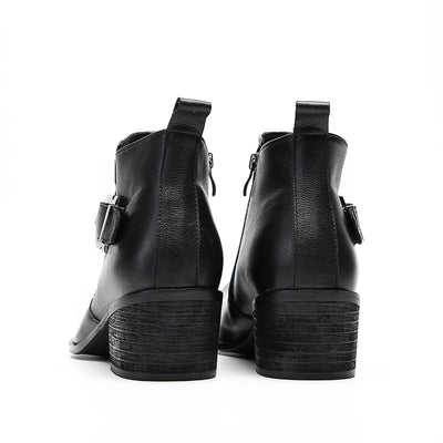 Botas Altas Casuales de Cuero para Hombre - Estilo Retro Trendy - Image 11
