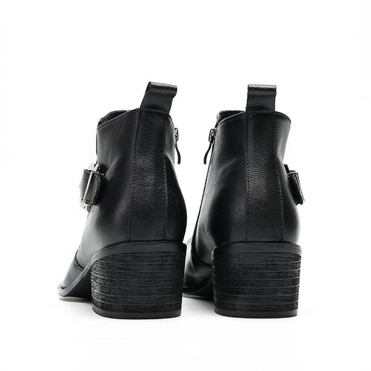Botas Altas Casuales de Cuero para Hombre - Estilo Retro Trendy - Image 11