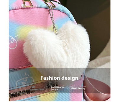 Mochila Casual de Gran Capacidad en Colores Pastel con Textura Nylon - Image 41