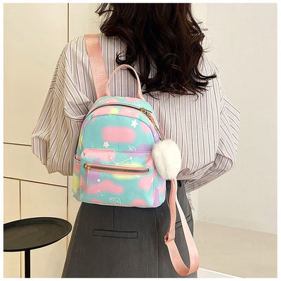 Mochila Casual de Gran Capacidad en Colores Pastel con Textura Nylon - Image 47