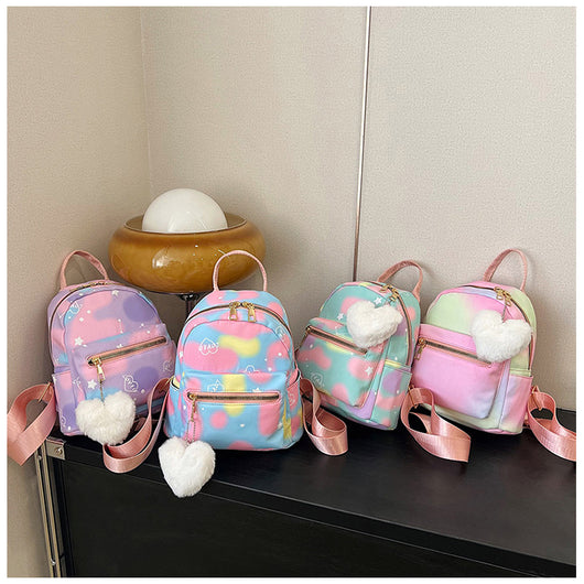 Mochila Casual de Gran Capacidad en Colores Pastel con Textura Nylon - Image 49