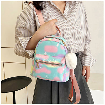 Mochila Casual de Gran Capacidad en Colores Pastel con Textura Nylon - Image 59