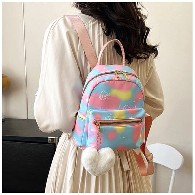 Mochila Casual de Gran Capacidad en Colores Pastel con Textura Nylon - Image 63