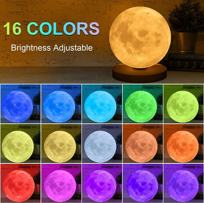 Lámpara Luna Flotante Magnética 3D con Control Táctil y 3 Colores de Luz - Image 21