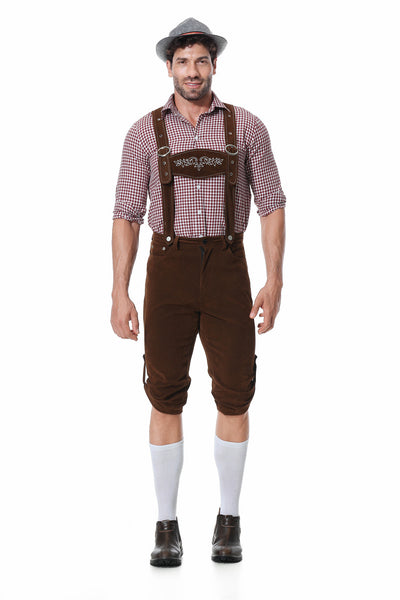 Traje Tradicional Bávaro para Festivales - Conjunto de 3 Piezas con Sombrero y Camisa Cuadriculada - Image 19