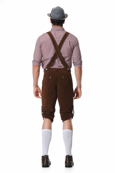 Traje Tradicional Bávaro para Festivales - Conjunto de 3 Piezas con Sombrero y Camisa Cuadriculada - Image 27