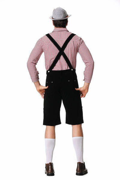 Traje Tradicional Bávaro para Festivales - Conjunto de 3 Piezas con Sombrero y Camisa Cuadriculada - Image 29