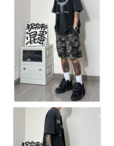 Pantalones Cortos de Trabajo Camuflaje Estilo Americano con Múltiples Bolsillos - Image 9