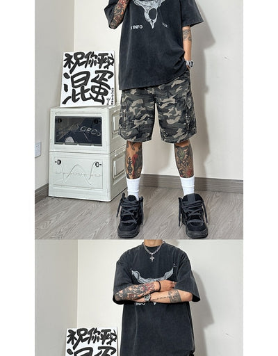 Pantalones Cortos de Trabajo Camuflaje Estilo Americano con Múltiples Bolsillos - Image 12
