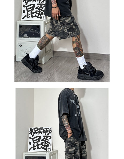 Pantalones Cortos de Trabajo Camuflaje Estilo Americano con Múltiples Bolsillos - Image 14