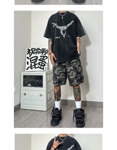 Pantalones Cortos de Trabajo Camuflaje Estilo Americano con Múltiples Bolsillos - Image 18