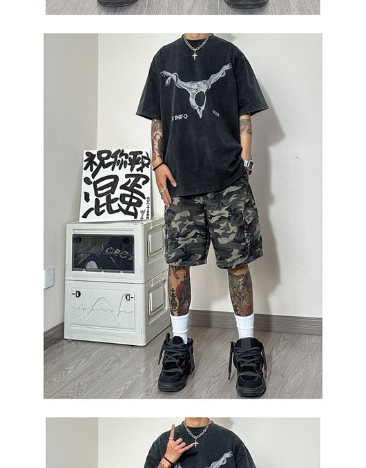Pantalones Cortos de Trabajo Camuflaje Estilo Americano con Múltiples Bolsillos - Image 18