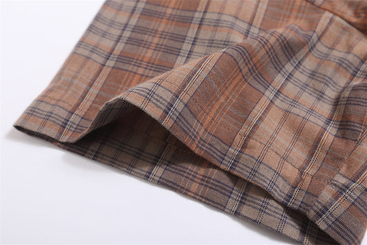 Camisa Casual de Cuadros Manga Corta para Hombre - Image 23