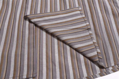 Camisa Suelta de Rayas Verticales para Hombre - Image 18