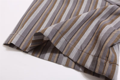 Camisa Suelta de Rayas Verticales para Hombre - Image 25