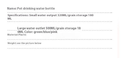 Botella Dispensadora de Agua Portátil para Perros con Almacenamiento - Image 24