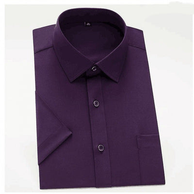 Camisa Formal Stretch Talla Grande para Hombre - Sin Planchado, Manga Larga - Image 12