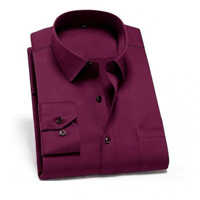 Camisa Formal Stretch Talla Grande para Hombre - Sin Planchado, Manga Larga - Image 20