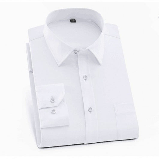 Camisa Formal Stretch Talla Grande para Hombre - Sin Planchado, Manga Larga - Image 24