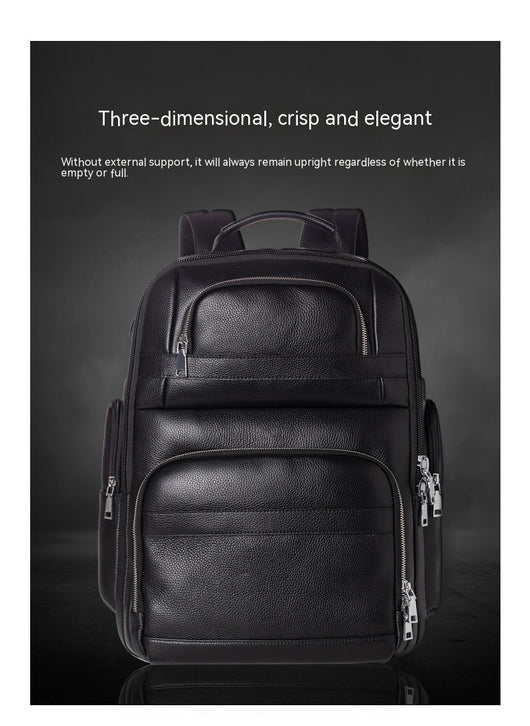 Mochila de Viaje en Cuero Genuino para Hombre - Image 6
