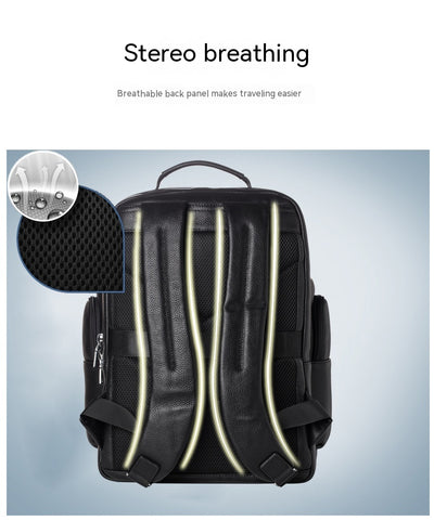 Mochila de Viaje en Cuero Genuino para Hombre - Image 8