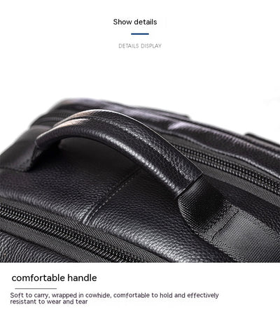 Mochila de Viaje en Cuero Genuino para Hombre - Image 10