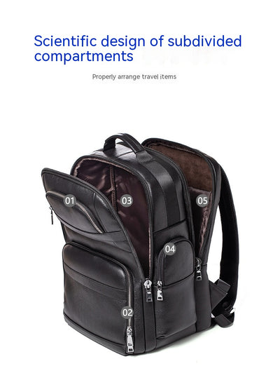 Mochila de Viaje en Cuero Genuino para Hombre - Image 12