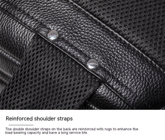 Mochila de Viaje en Cuero Genuino para Hombre - Image 17