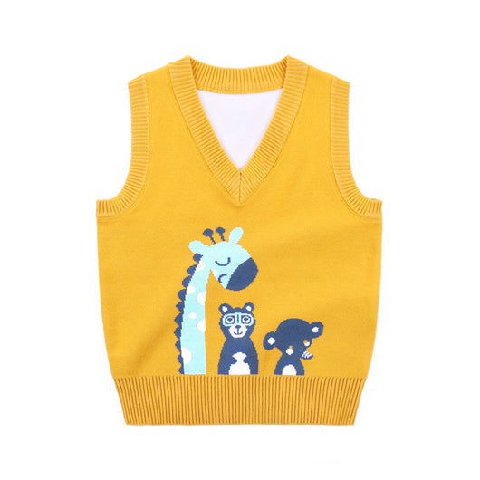 Chaleco Tejido Infantil Niño con Patrón de Venado - Abrigo Cálido - Image 12