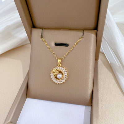Conjunto de Joyería Elegante: Collar, Anillo y Aretes con Hojas y Cristales - Image 10